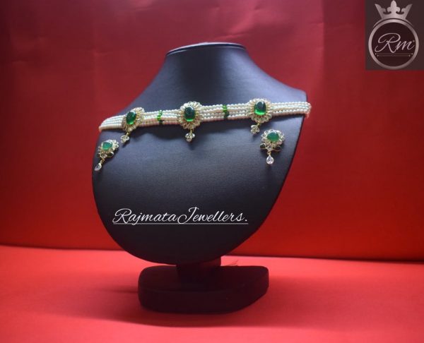 American Diamond studded Neckpeice for Women.