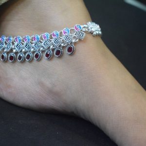 AD Studded Anklet(Payal) for Women.